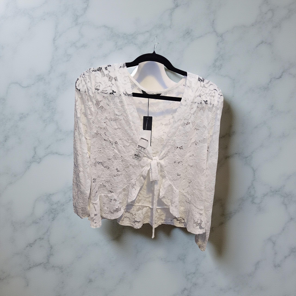 NWOT Size XL Allegra K White Lace Shrug/Cardigan